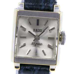 Other Rado Stainless Steel Leather Manual Watch Silver Metal Automatic